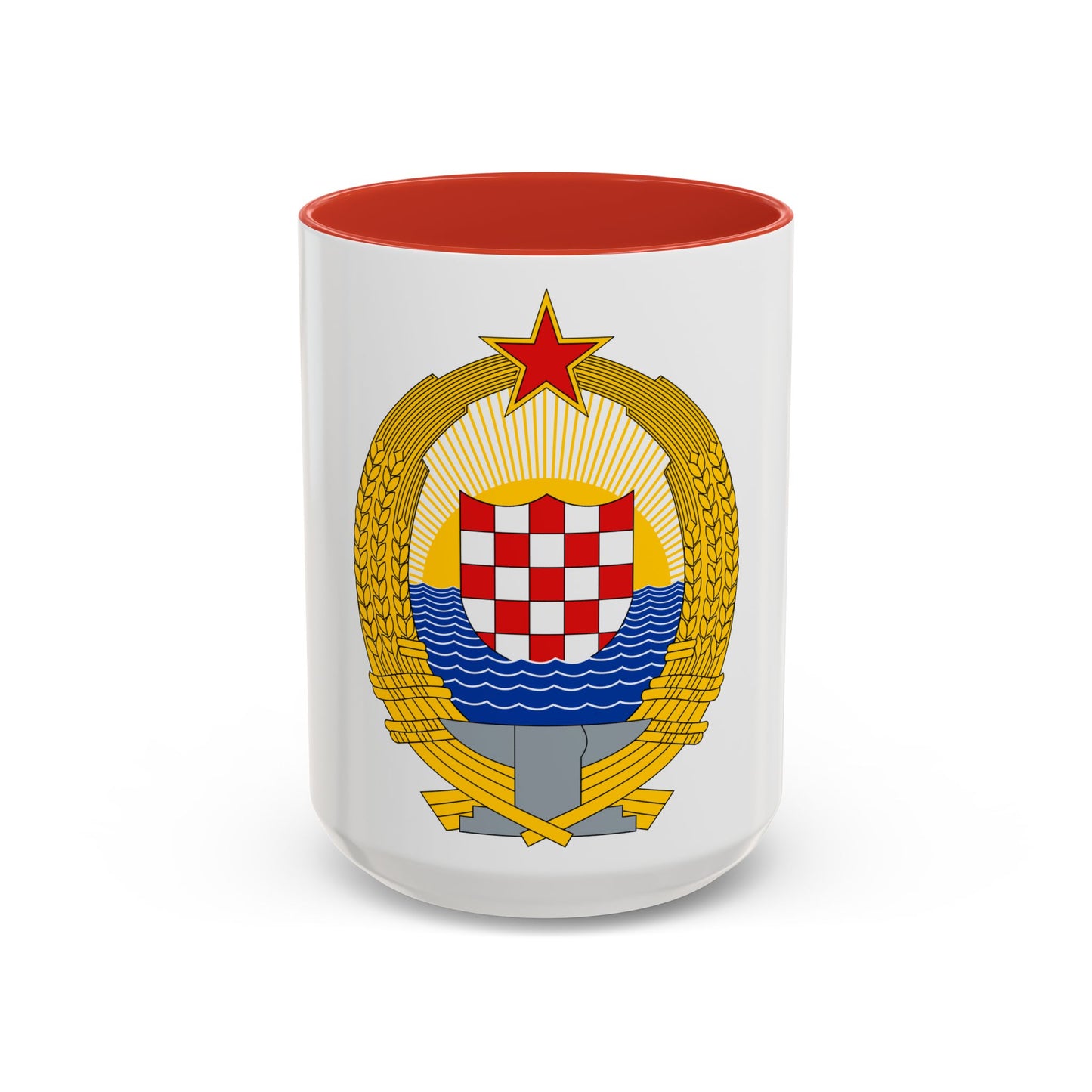 Coat of Arms of the Socialist Republic of Croatia - Accent Coffee Mug