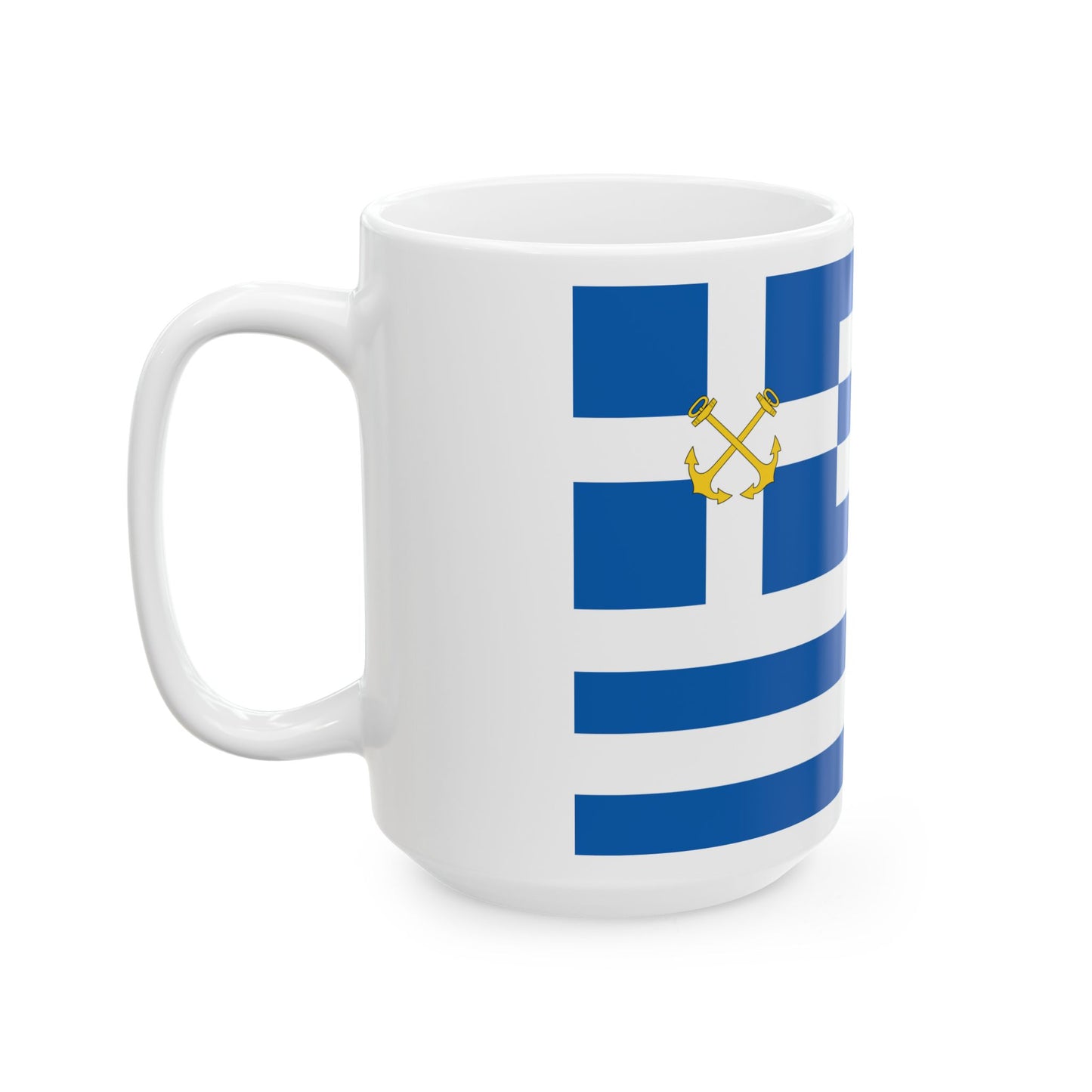 Hellenic Coast Guard Flag 1973-1980 (Greece) White Coffee Mug