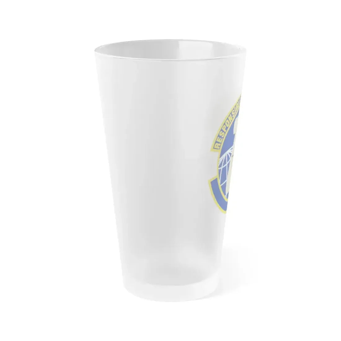 764 Enterprise Sourcing Squadron AFMC (U.S. Air Force) Frosted Pint Glass 16oz - Go Mug Yourself