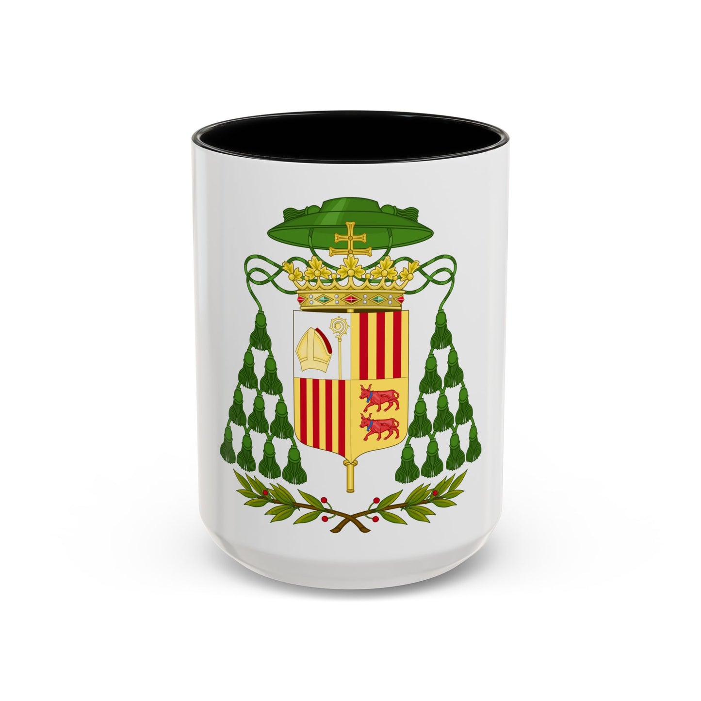 Historical Coat of Arms of Ecclesiastic Co-Prince of Andorra - Accent Coffee Mug