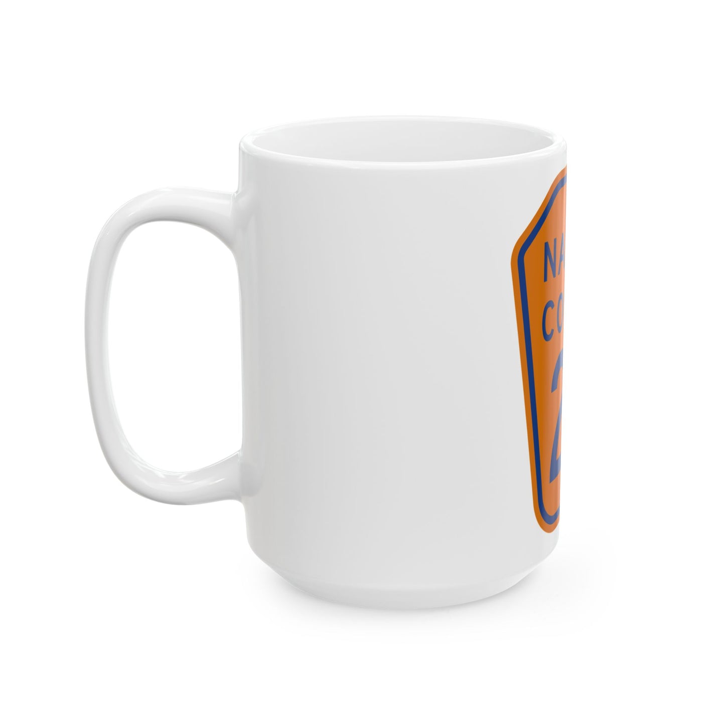 Nassau County 20 NY (New York) (Road Sign) White Coffee Mug