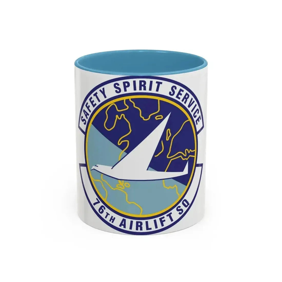 76th Airlift Squadron (U.S. Air Force) Accent Coffee Mug 11oz Light Blue - Go Mug Yourself