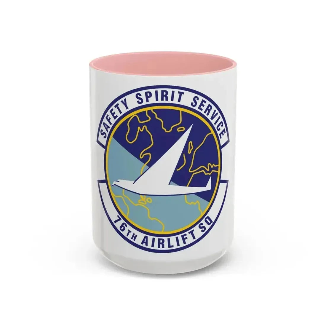76th Airlift Squadron (U.S. Air Force) Accent Coffee Mug 15oz Pink - Go Mug Yourself