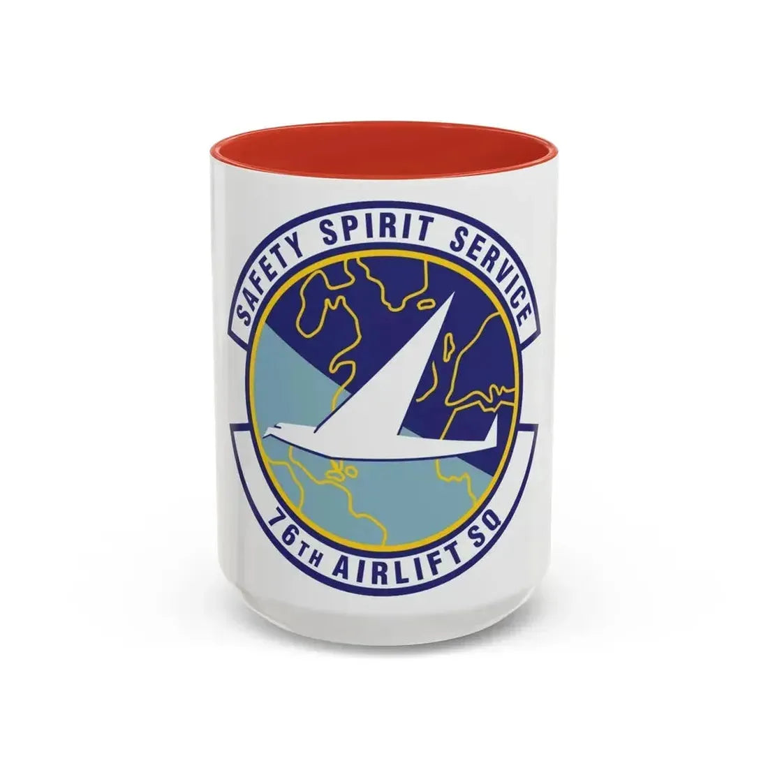 76th Airlift Squadron (U.S. Air Force) Accent Coffee Mug 15oz Red - Go Mug Yourself