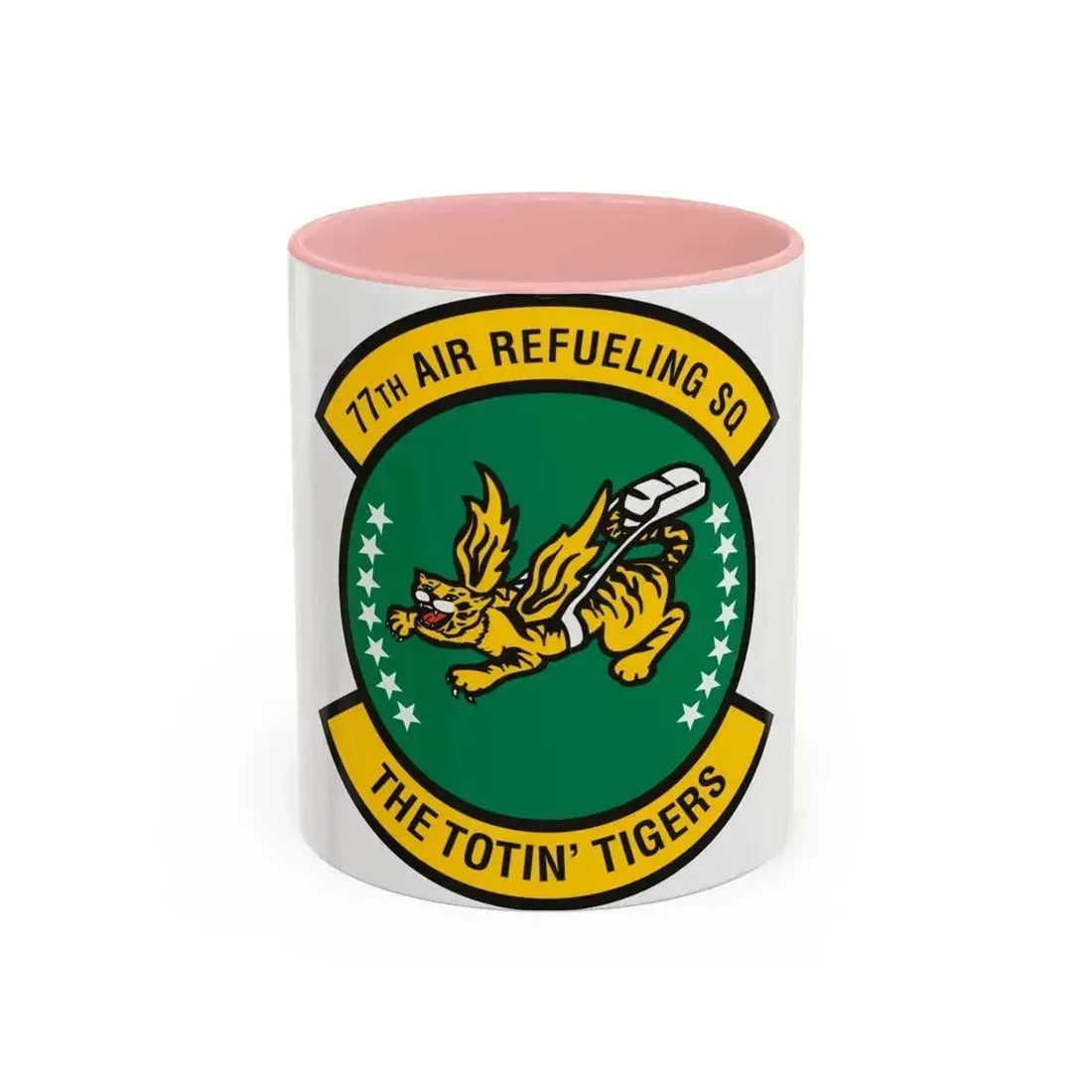 77 Air Refueling Squadron AFRC (U.S. Air Force) Accent Coffee Mug 11oz Pink - Go Mug Yourself