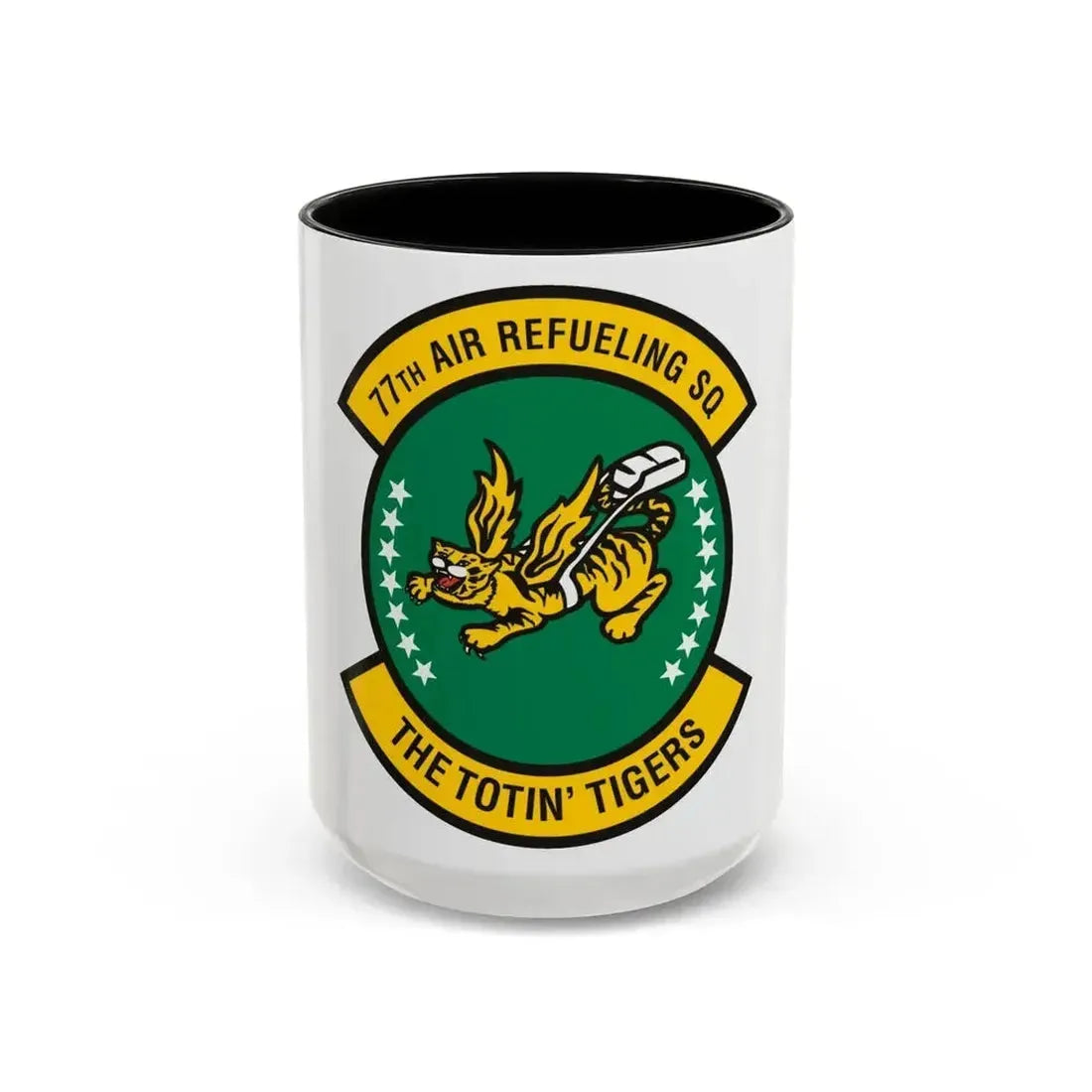 77 Air Refueling Squadron AFRC (U.S. Air Force) Accent Coffee Mug 15oz Black - Go Mug Yourself