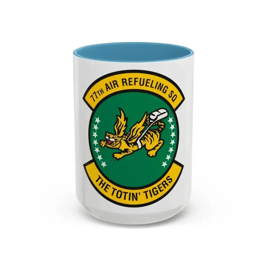 77 Air Refueling Squadron AFRC (U.S. Air Force) Accent Coffee Mug 15oz Light Blue - Go Mug Yourself