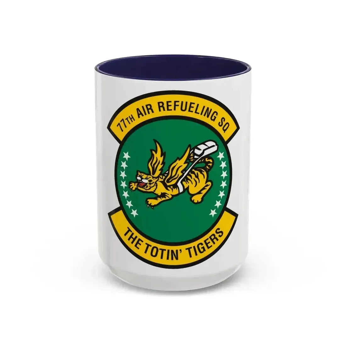 77 Air Refueling Squadron AFRC (U.S. Air Force) Accent Coffee Mug 15oz Navy - Go Mug Yourself
