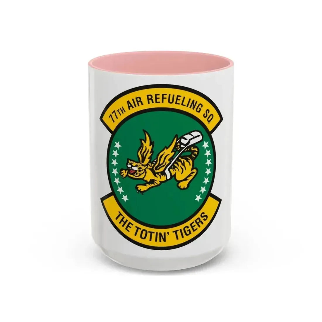 77 Air Refueling Squadron AFRC (U.S. Air Force) Accent Coffee Mug 15oz Pink - Go Mug Yourself