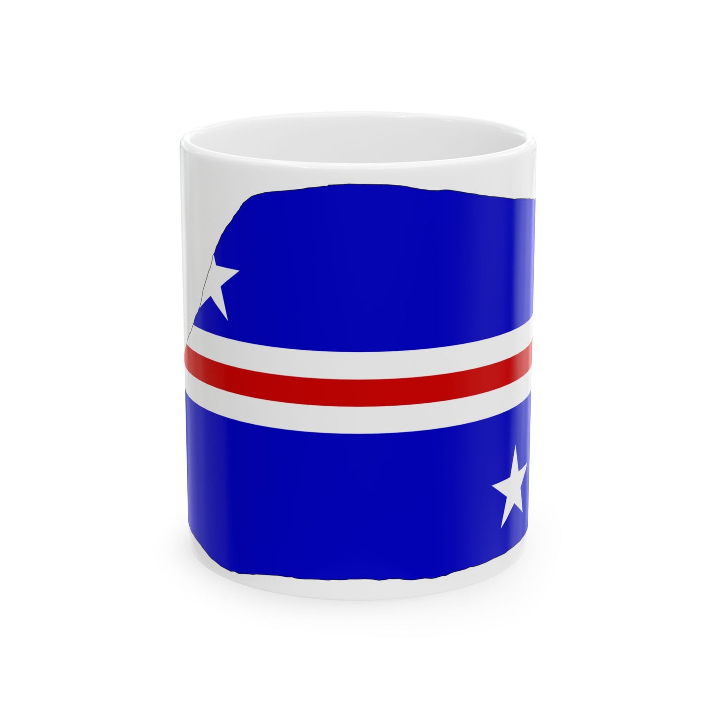 Jarvis Island flag map local (United States) White Coffee Mug