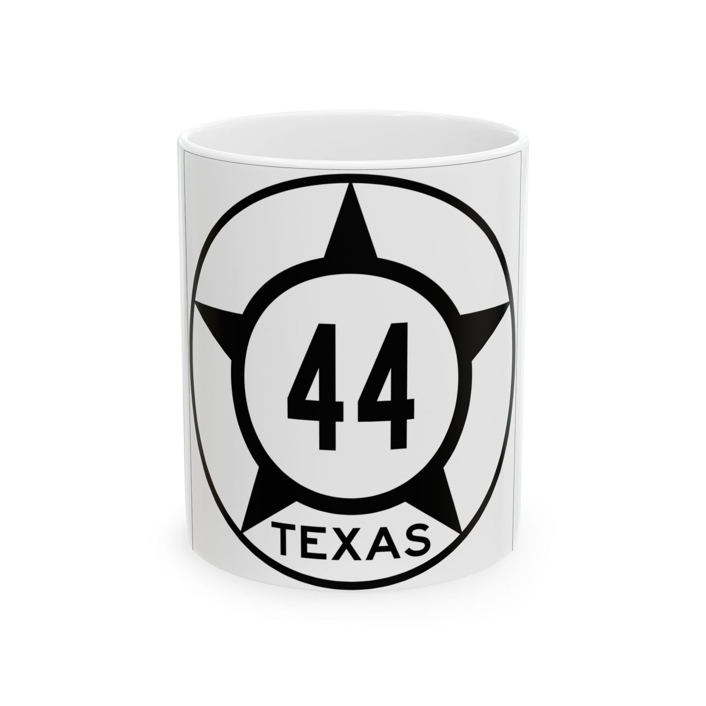 Old Texas 44 (Texas) (Road Sign) White Coffee Mug
