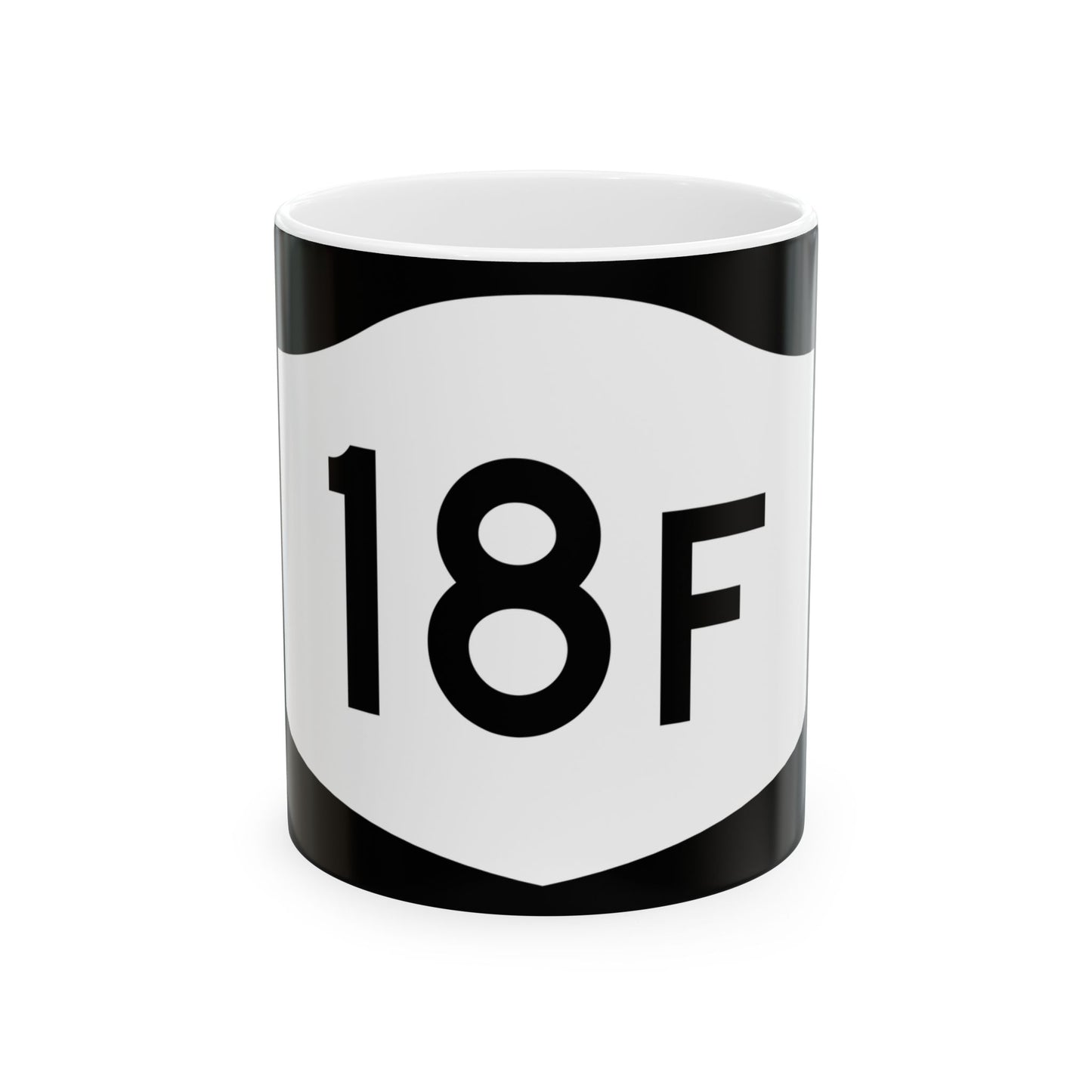 NY-18F (New York) (Road Sign) White Coffee Mug