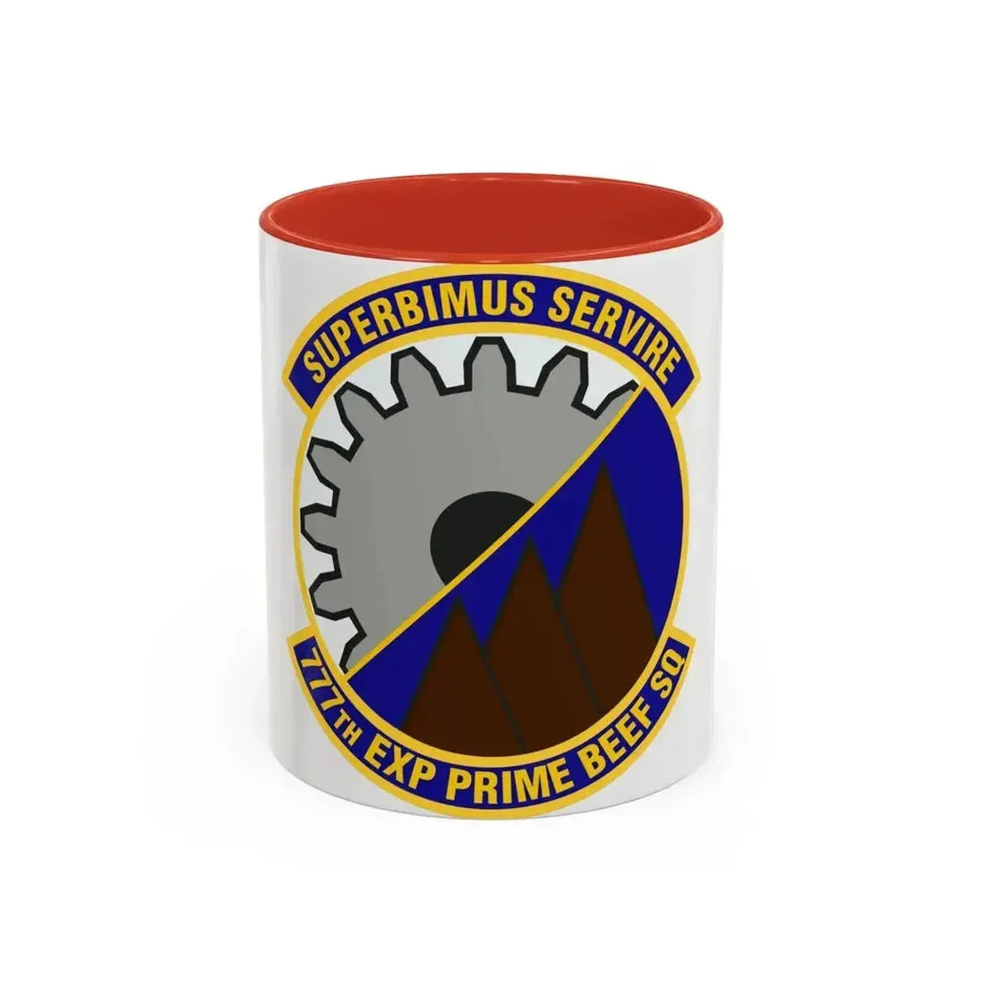 777th Expeditionary Prime Base Engineer Emergency Force Squadron (U.S. Air Force) Accent Coffee Mug 11oz Red - Go Mug Yourself