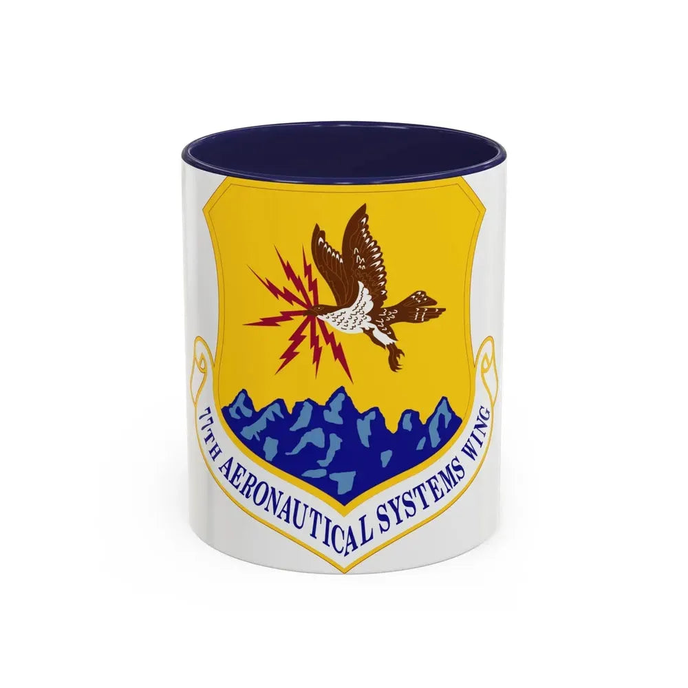 77th Aeronautical Systems Wing (U.S. Air Force) Accent Coffee Mug 11oz Navy - Go Mug Yourself
