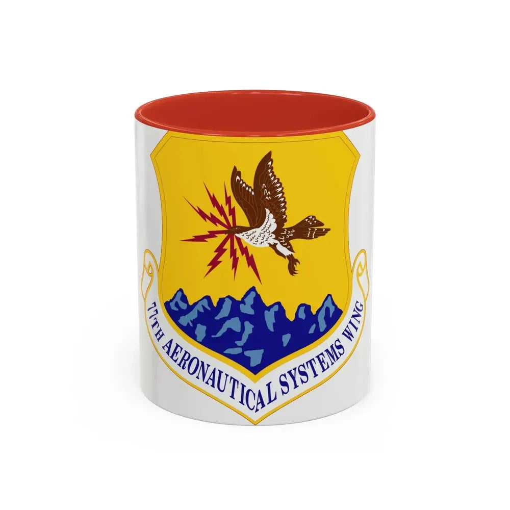 77th Aeronautical Systems Wing (U.S. Air Force) Accent Coffee Mug 11oz Red - Go Mug Yourself