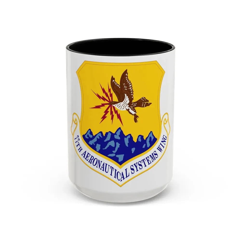 77th Aeronautical Systems Wing (U.S. Air Force) Accent Coffee Mug 15oz Black - Go Mug Yourself