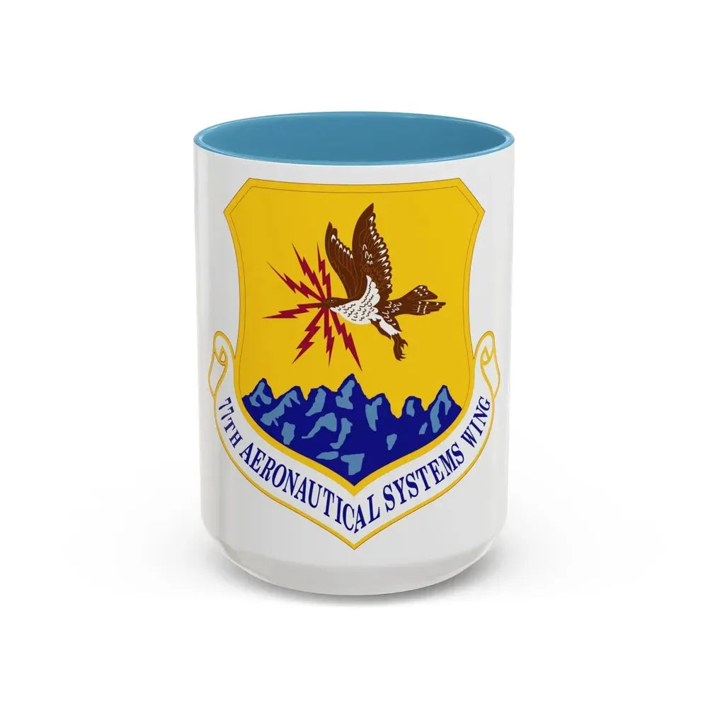 77th Aeronautical Systems Wing (U.S. Air Force) Accent Coffee Mug 15oz Light Blue - Go Mug Yourself