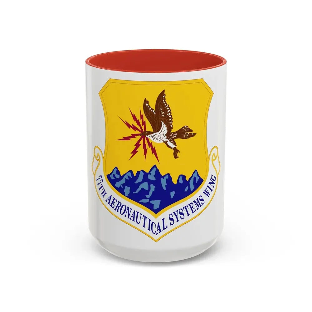 77th Aeronautical Systems Wing (U.S. Air Force) Accent Coffee Mug 15oz Red - Go Mug Yourself