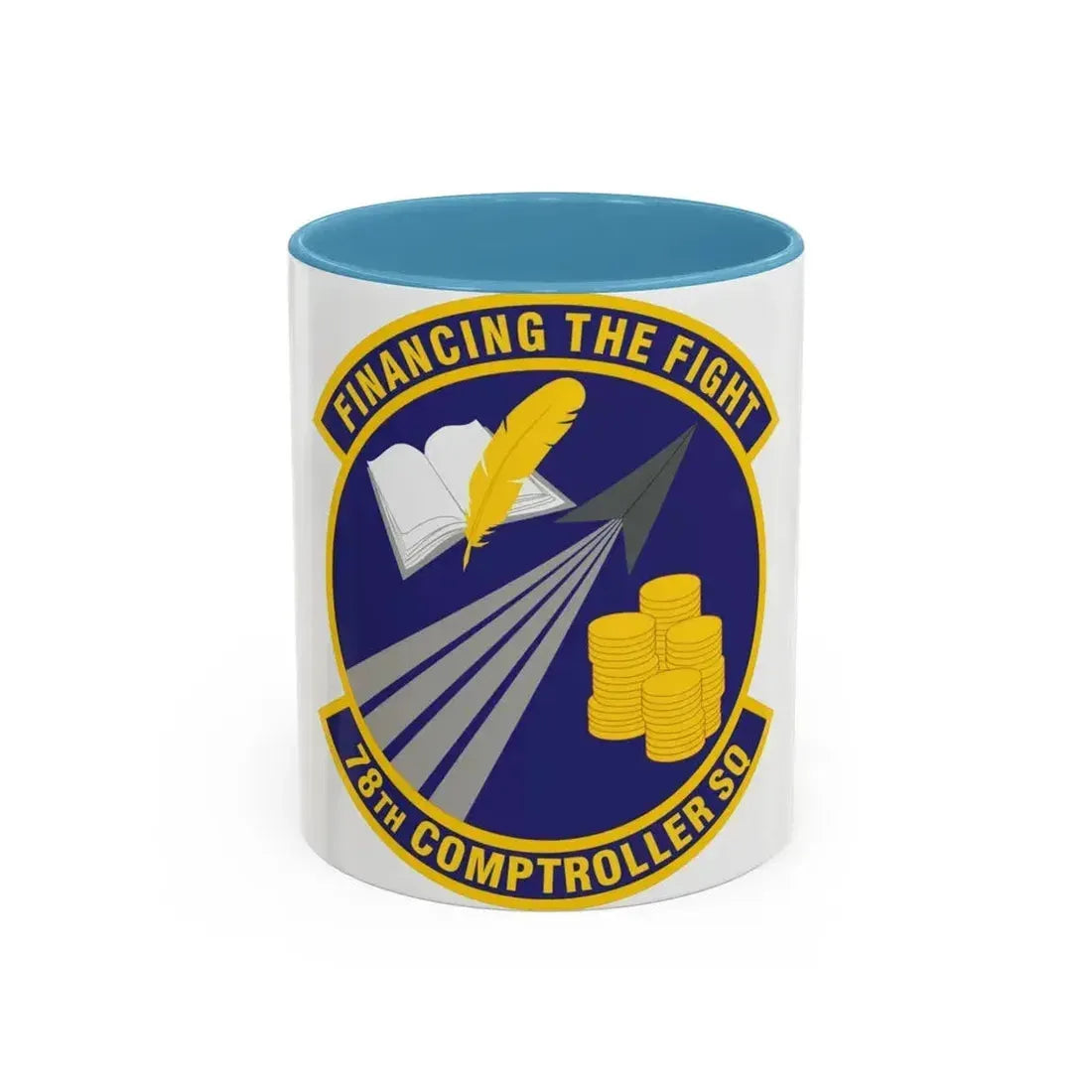 78 Comptroller Squadron AFMC (U.S. Air Force) Accent Coffee Mug 11oz Light Blue - Go Mug Yourself