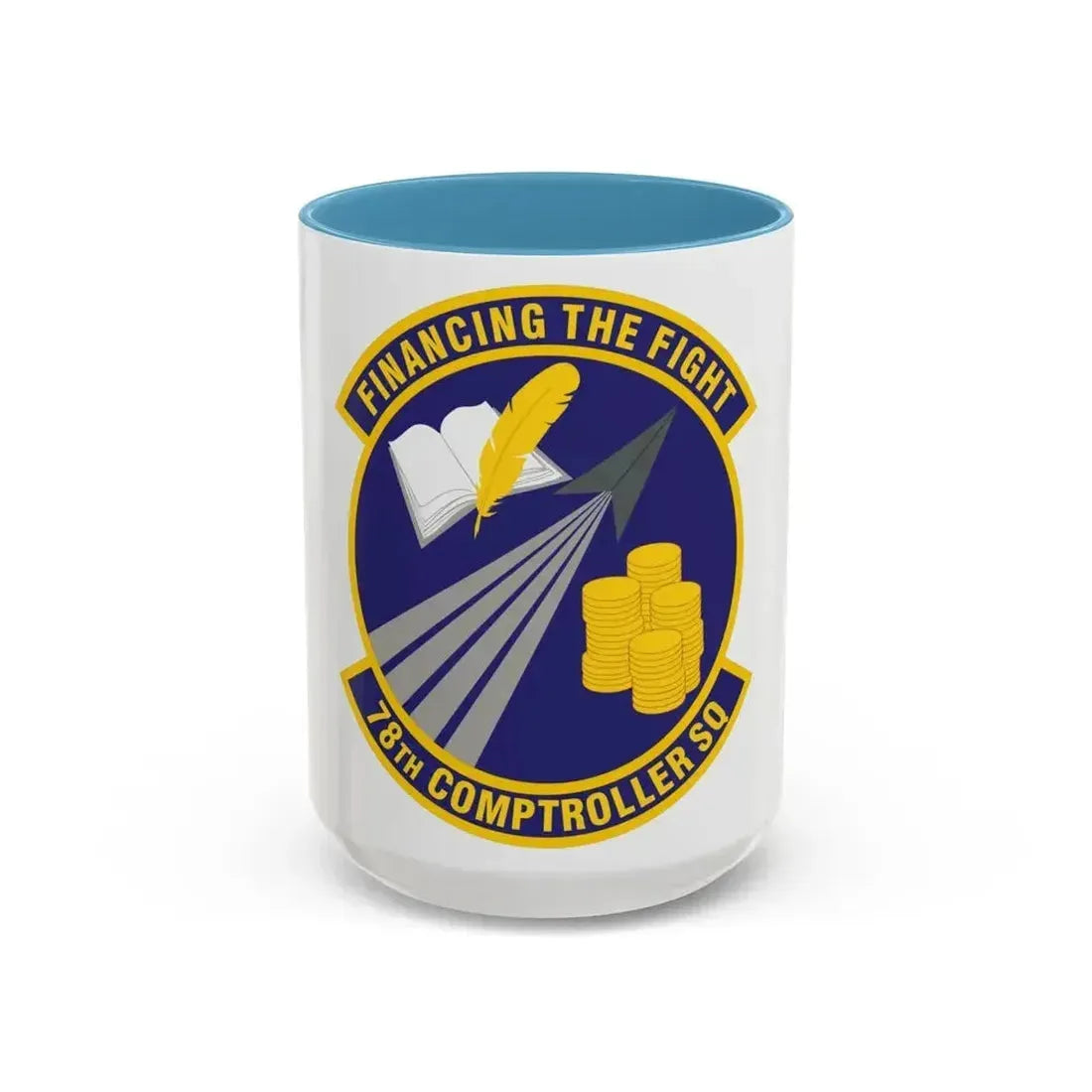 78 Comptroller Squadron AFMC (U.S. Air Force) Accent Coffee Mug 15oz Light Blue - Go Mug Yourself