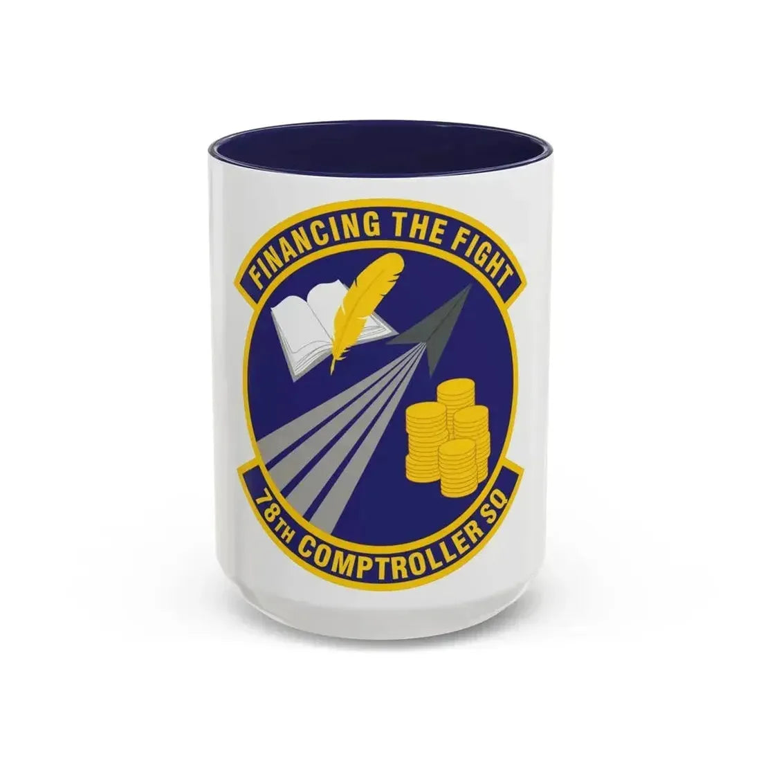 78 Comptroller Squadron AFMC (U.S. Air Force) Accent Coffee Mug 15oz Navy - Go Mug Yourself
