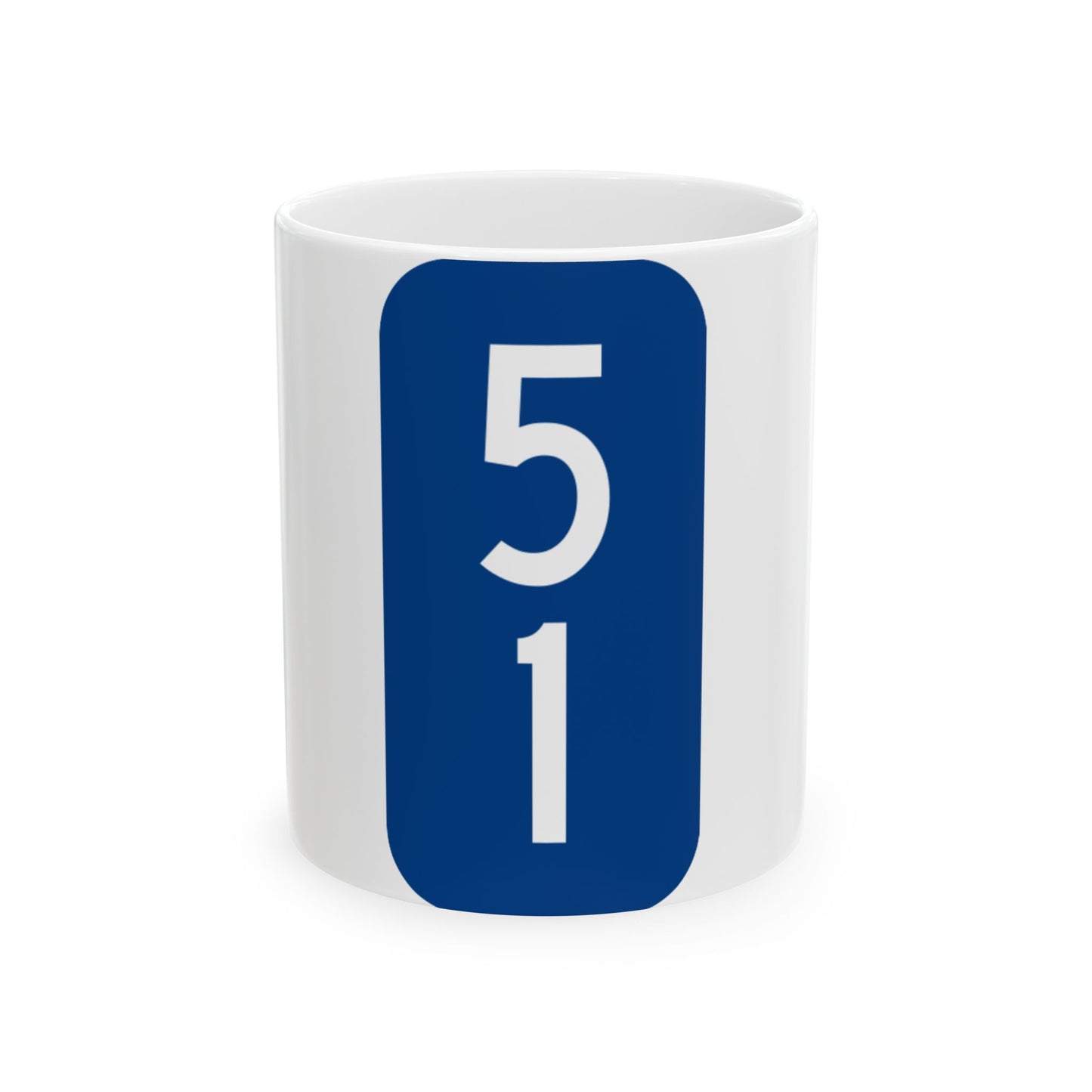 Warren County 51 NY tab (New York) (Road Sign) White Coffee Mug