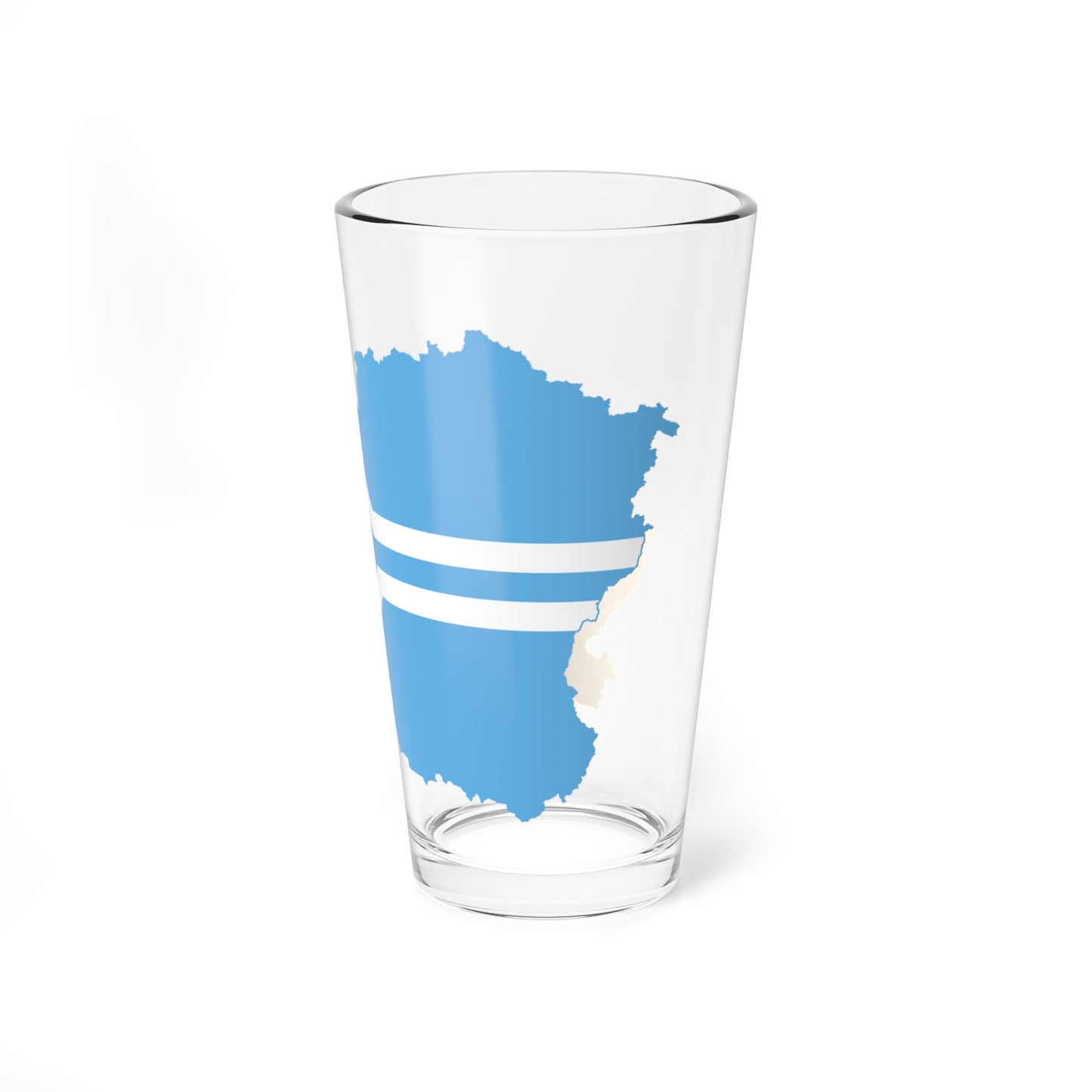 Flag-map of Tuva (Russia) Pint Glass 16oz