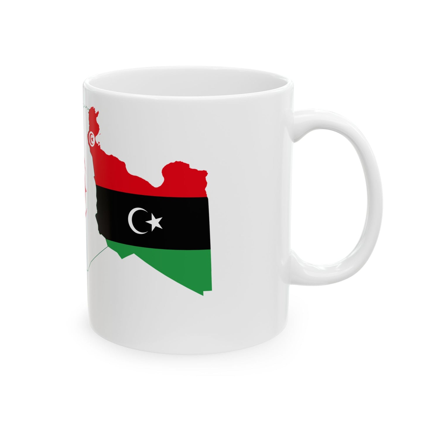 Flag map of Maghreb (Algeria) White Coffee Mug