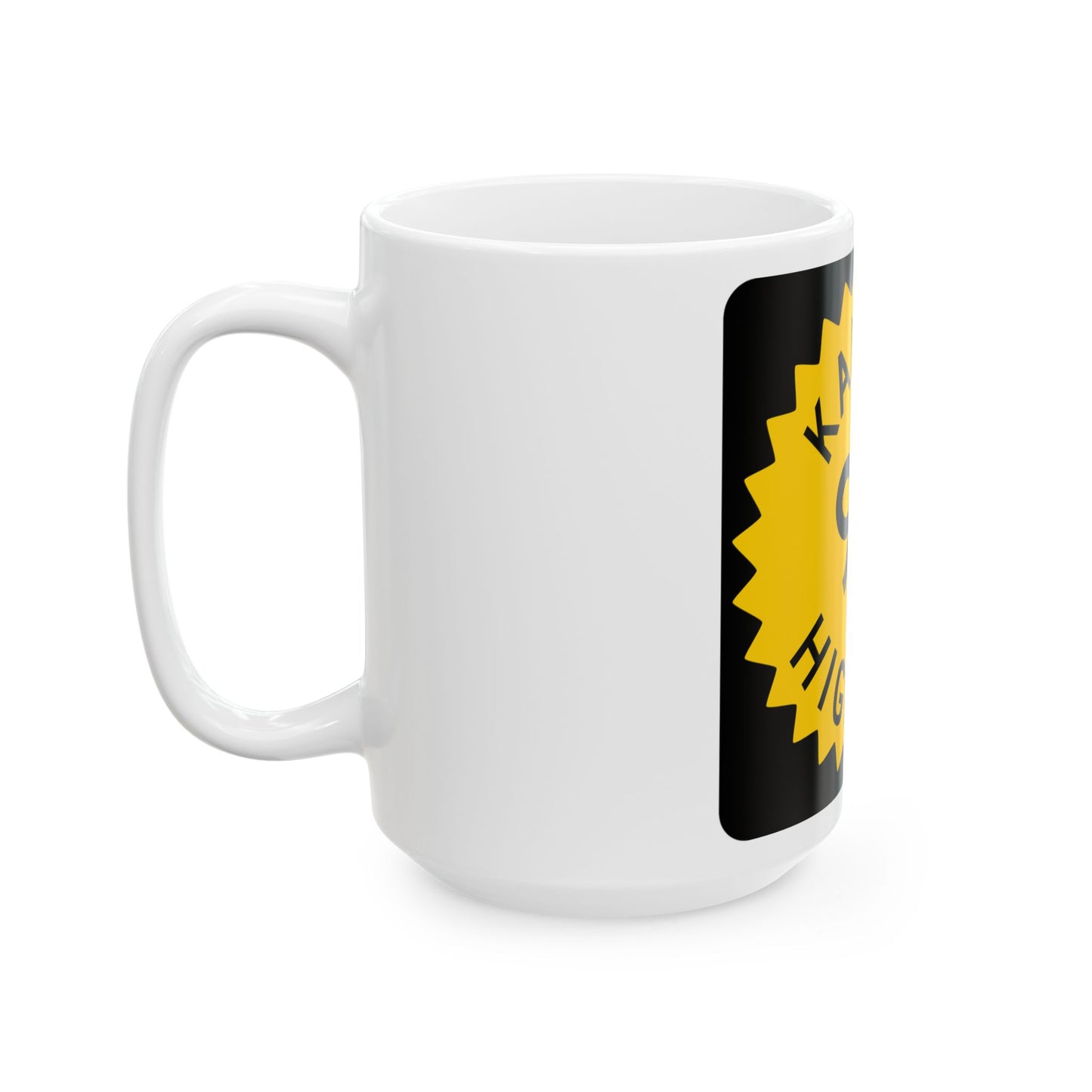 K-92 1948 (Kansas) (Road Sign) White Coffee Mug