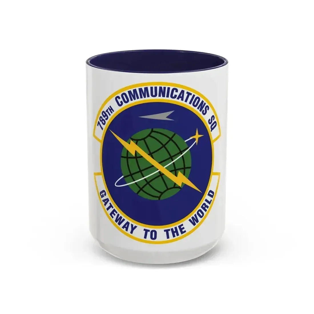 789th Communications Squadron (U.S. Air Force) Accent Coffee Mug 15oz Navy - Go Mug Yourself