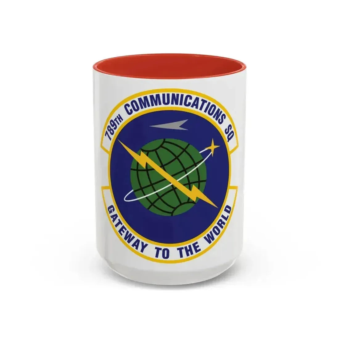 789th Communications Squadron (U.S. Air Force) Accent Coffee Mug 15oz Red - Go Mug Yourself