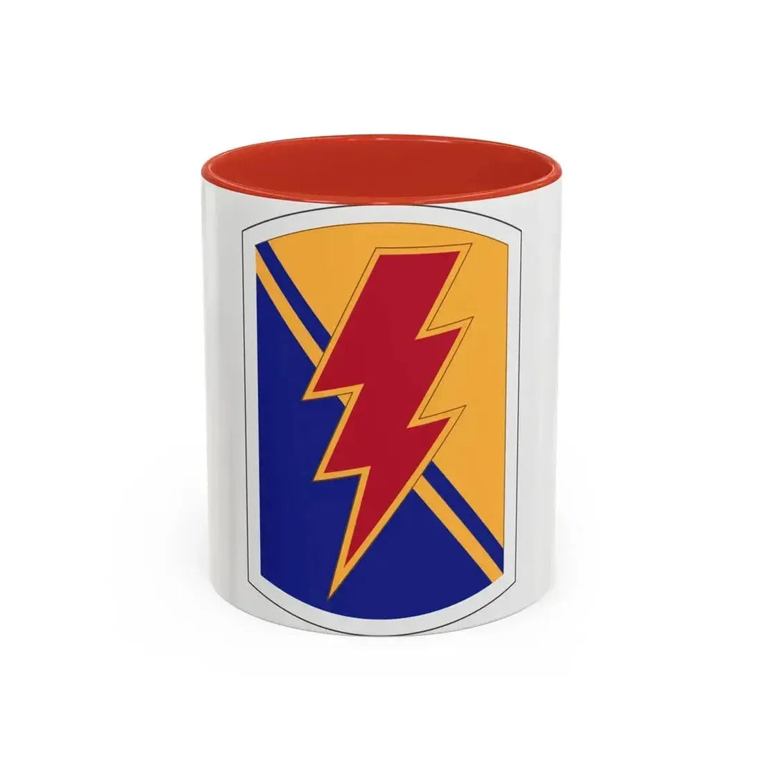 79 Infantry Brigade Combat Team insignia (U.S. Army) Accent Coffee Mug 11oz Red - Go Mug Yourself