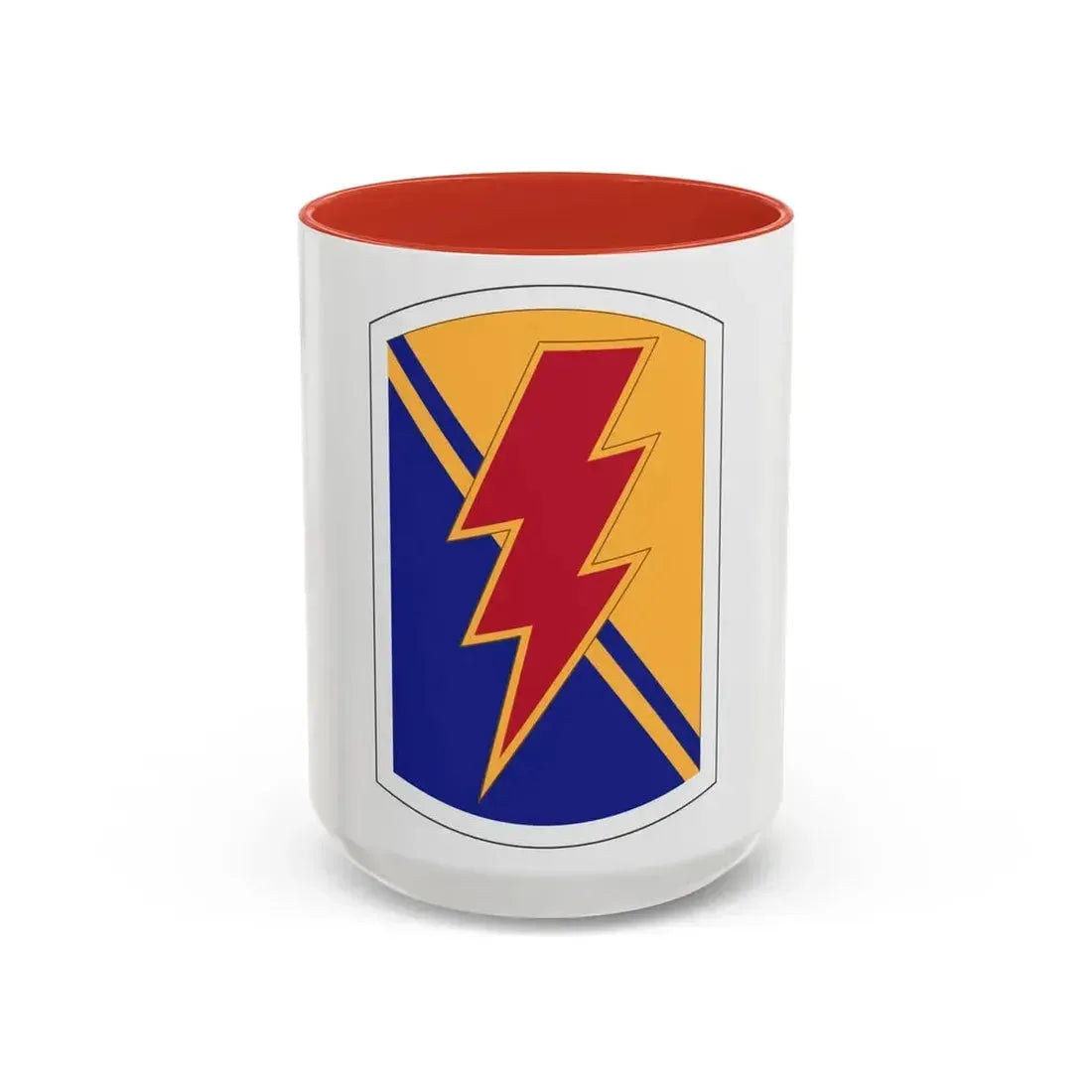 79 Infantry Brigade Combat Team insignia (U.S. Army) Accent Coffee Mug 15oz Red - Go Mug Yourself