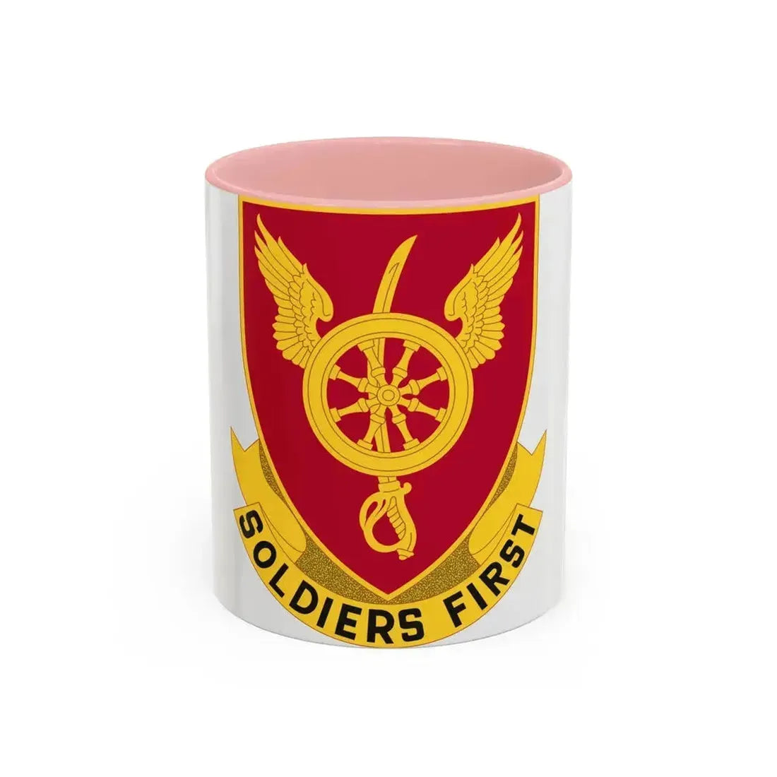 79 Ordnance Battalion Obsolete Insignia (U.S. Army) Accent Coffee Mug 11oz Pink - Go Mug Yourself