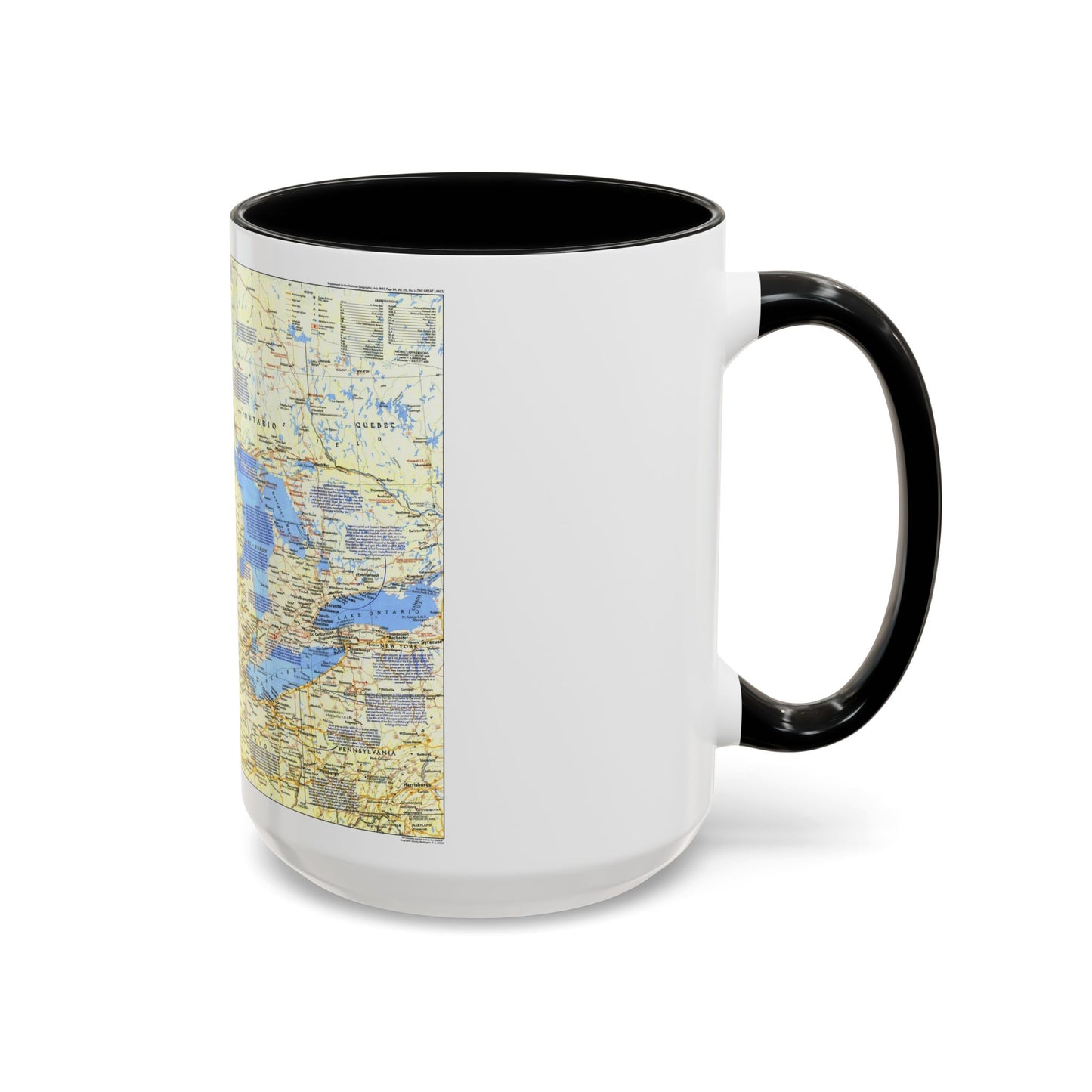 Canada - The Great Lakes 1 (1987) (Map) Accent Coffee Mug