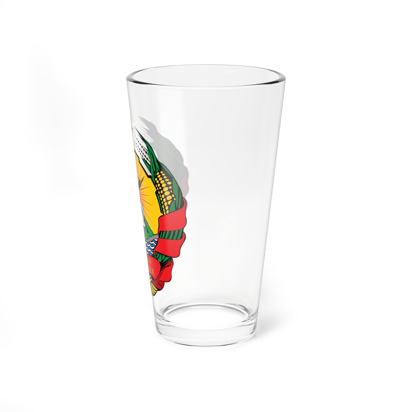 Emblem of Mozambique (Mozambique) (Coat of Arms) Pint Glass 16oz
