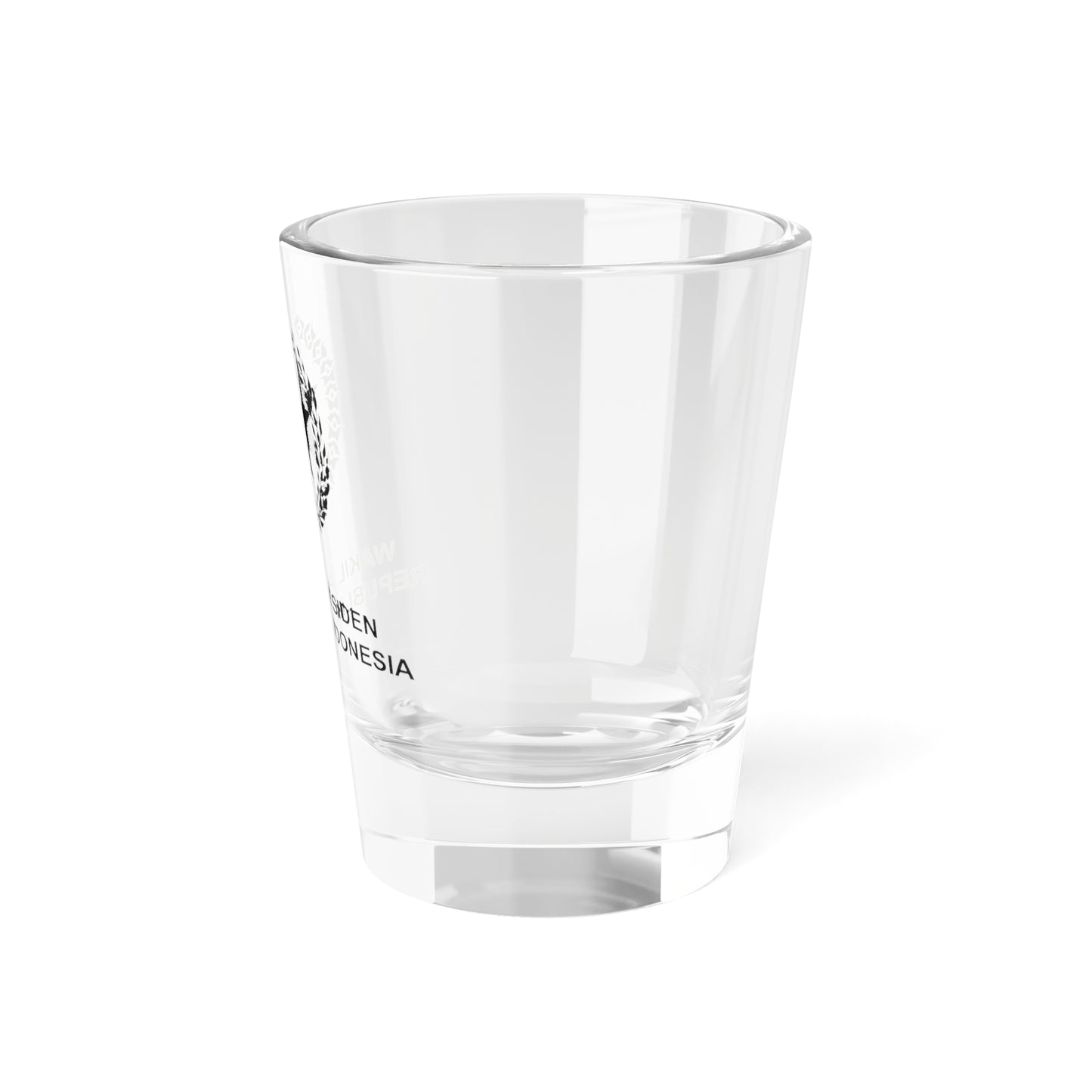 Indonesian Vice Presidential Emblem black (Indonesia) (Coat of Arms) Shot Glass 1.5oz