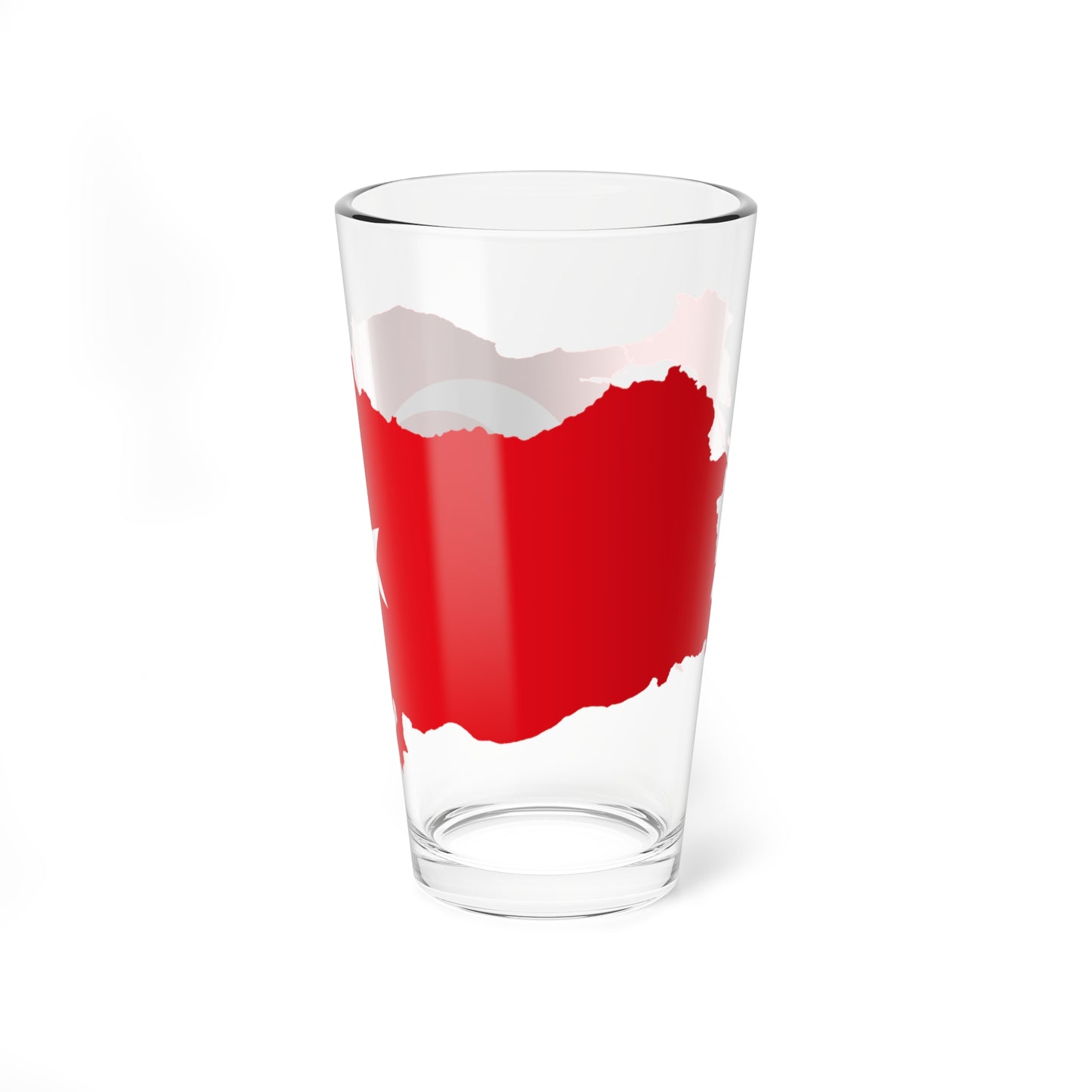 Flag-map of Turkey (Turkey) Pint Glass 16oz