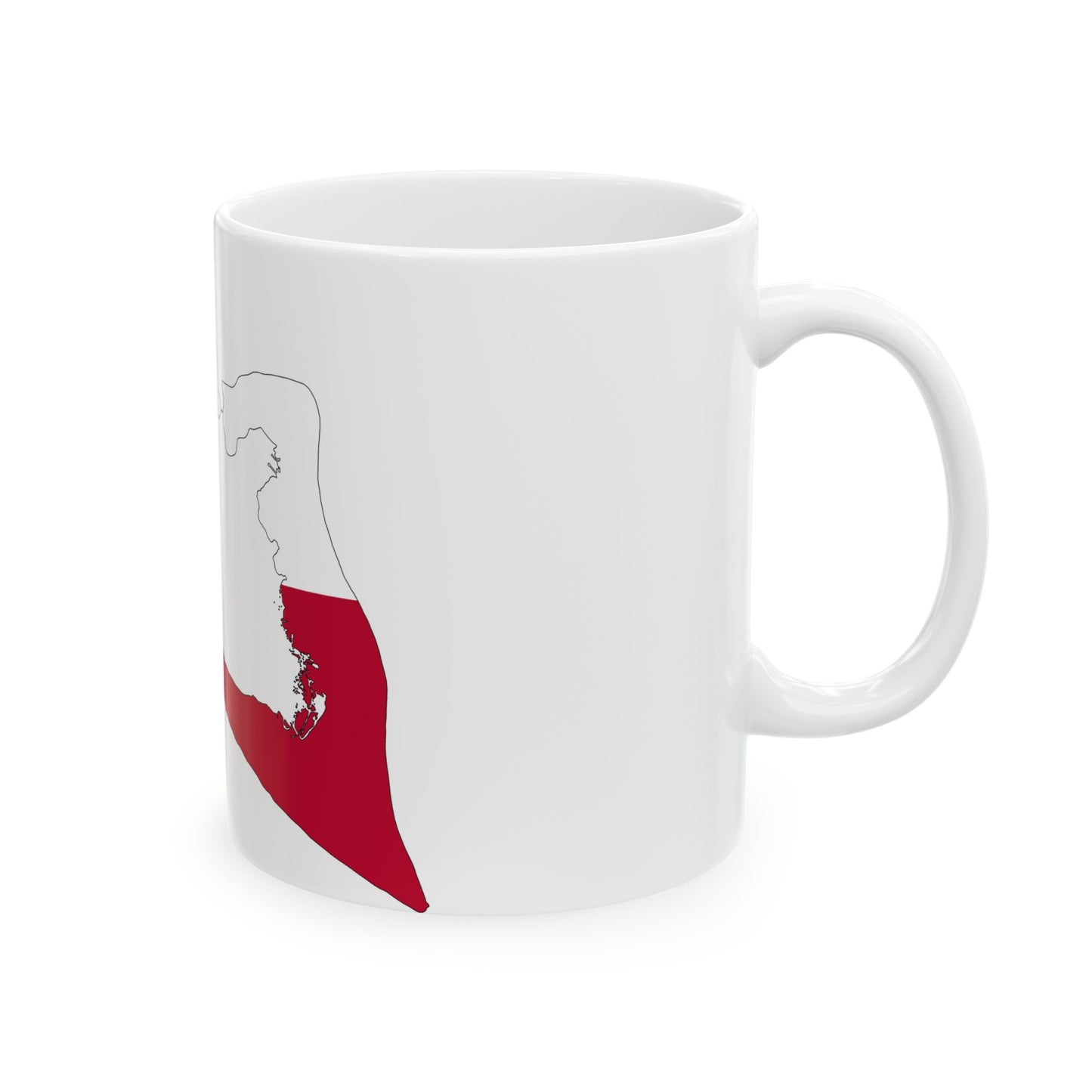 Flag map of Wake Island (United States) White Coffee Mug