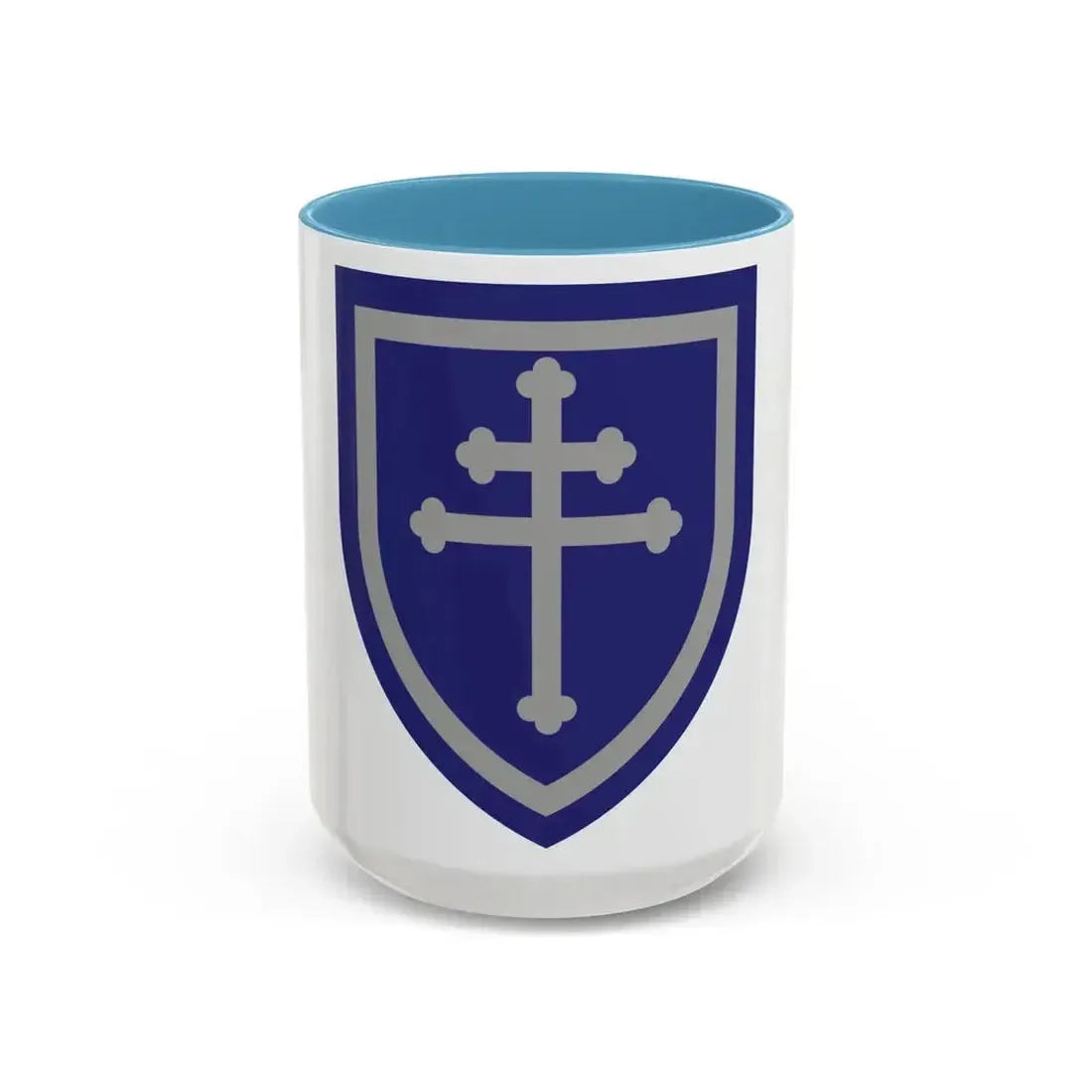 79th Infantry Division SSI (U.S. Army) Accent Coffee Mug 15oz Light Blue - Go Mug Yourself