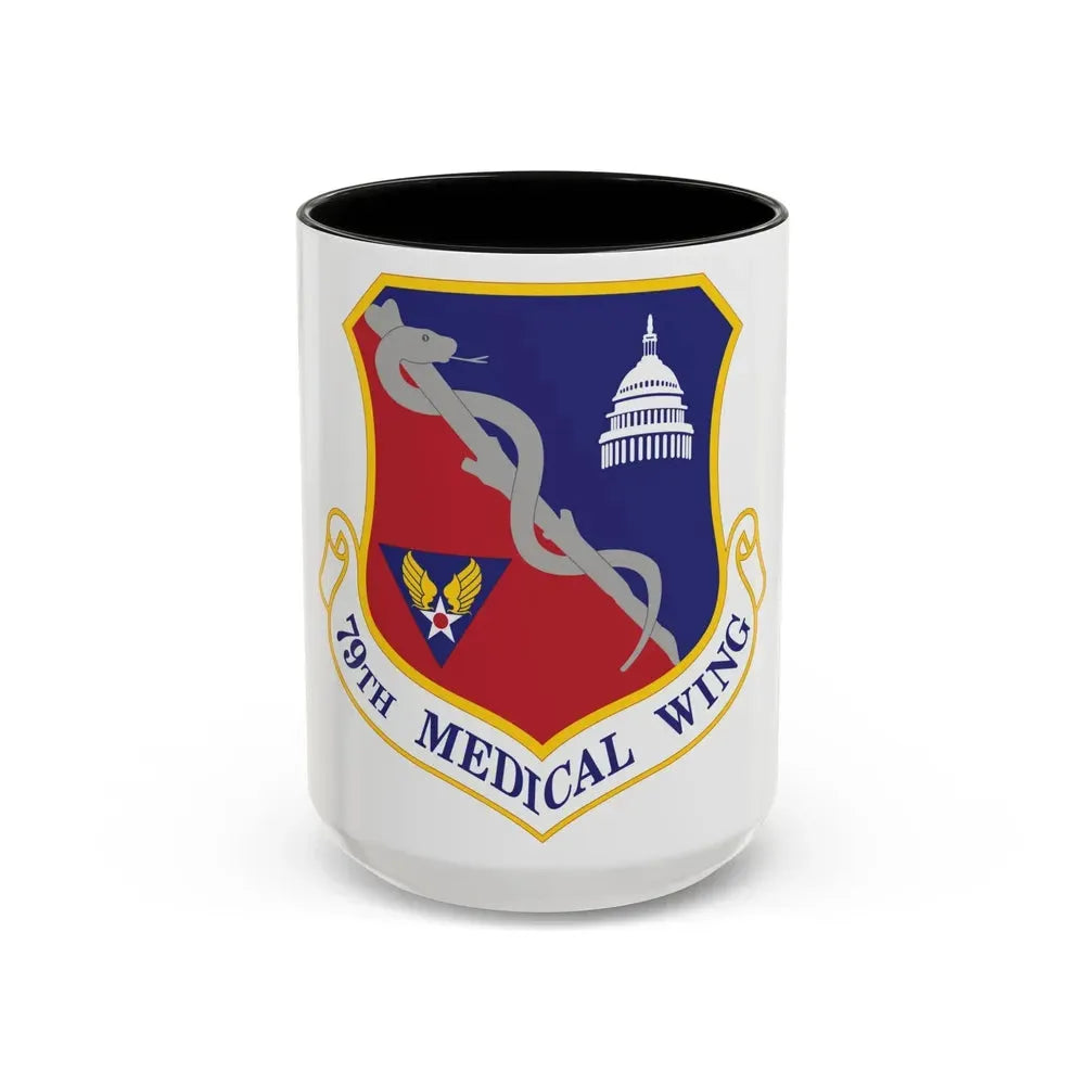 79th Medical Wing (U.S. Air Force) Accent Coffee Mug 15oz Black - Go Mug Yourself