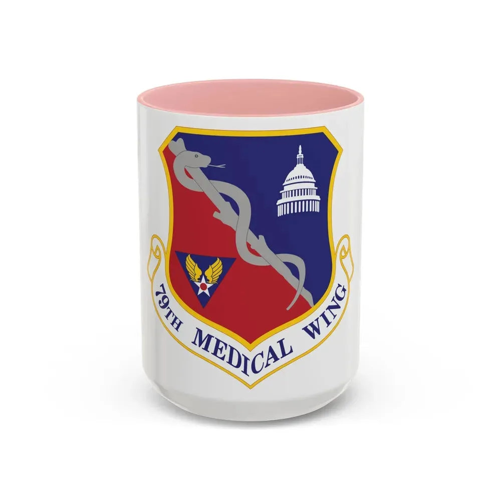 79th Medical Wing (U.S. Air Force) Accent Coffee Mug 15oz Pink - Go Mug Yourself