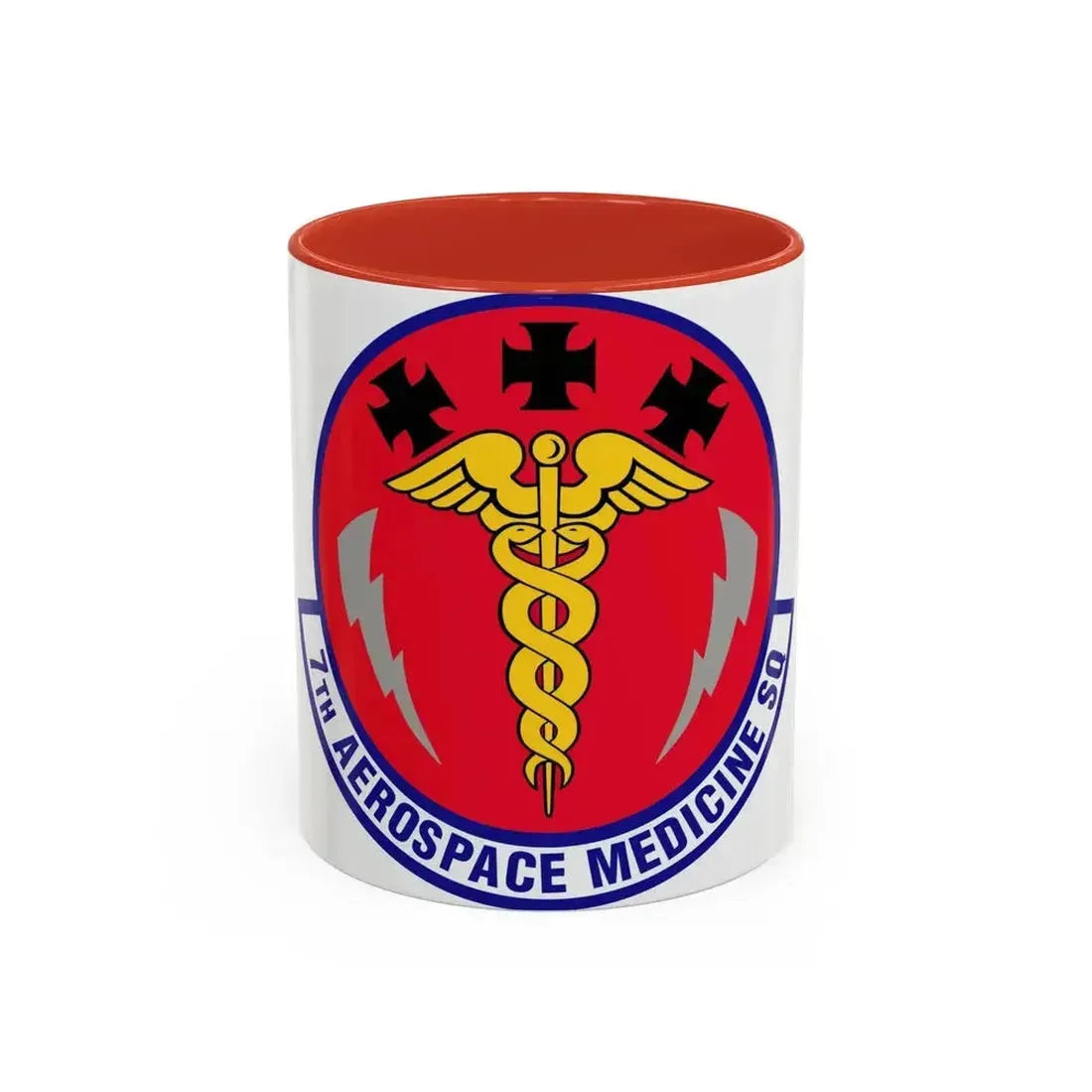 7th Aerospace Medicine Squadron (U.S. Air Force) Accent Coffee Mug 11oz Red - Go Mug Yourself