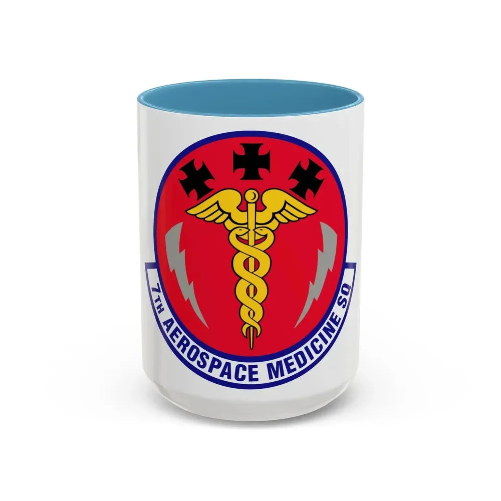 7th Aerospace Medicine Squadron (U.S. Air Force) Accent Coffee Mug 15oz Light Blue - Go Mug Yourself