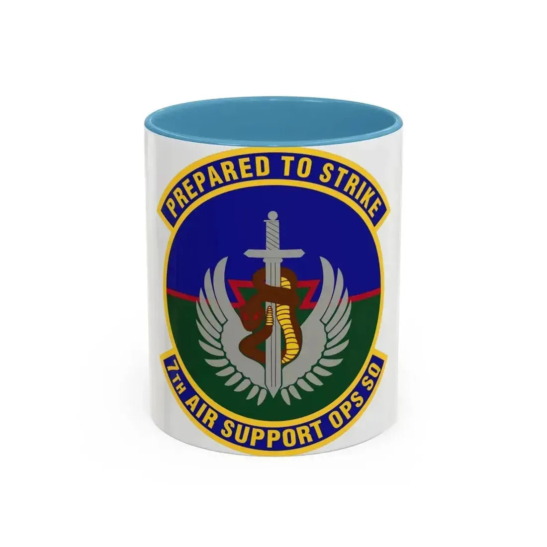 7th Air Support Operations Squadron (U.S. Air Force) Accent Coffee Mug 11oz Light Blue - Go Mug Yourself