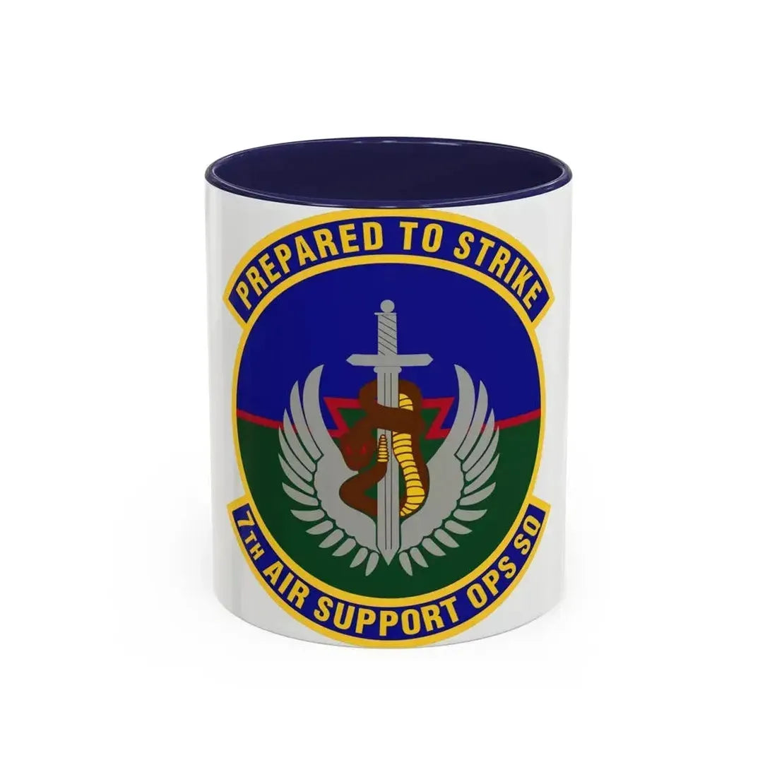 7th Air Support Operations Squadron (U.S. Air Force) Accent Coffee Mug 11oz Navy - Go Mug Yourself
