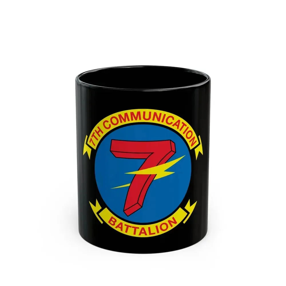 7th Communication Battalion (USMC) Black Coffee Mug 11oz - Go Mug Yourself