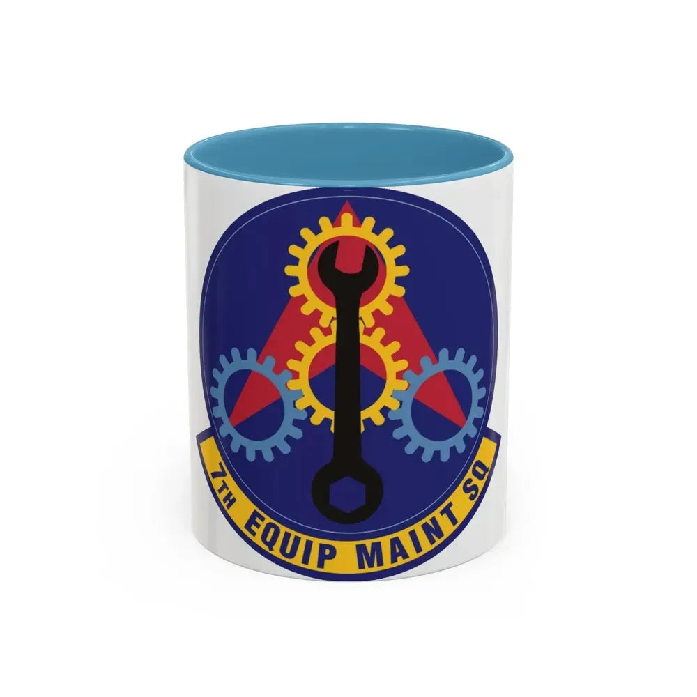 7th Equipment Maintenance Squadron (U.S. Air Force) Accent Coffee Mug 11oz Light Blue - Go Mug Yourself