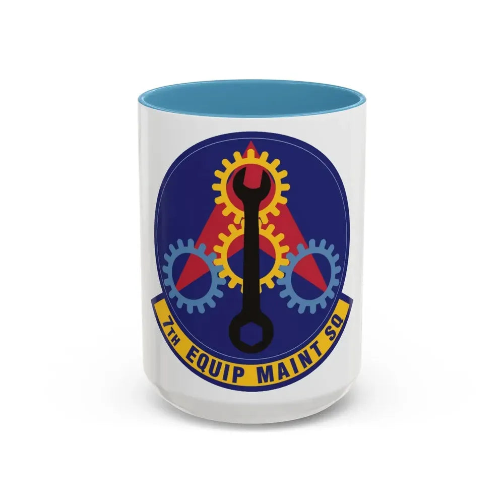 7th Equipment Maintenance Squadron (U.S. Air Force) Accent Coffee Mug 15oz Light Blue - Go Mug Yourself