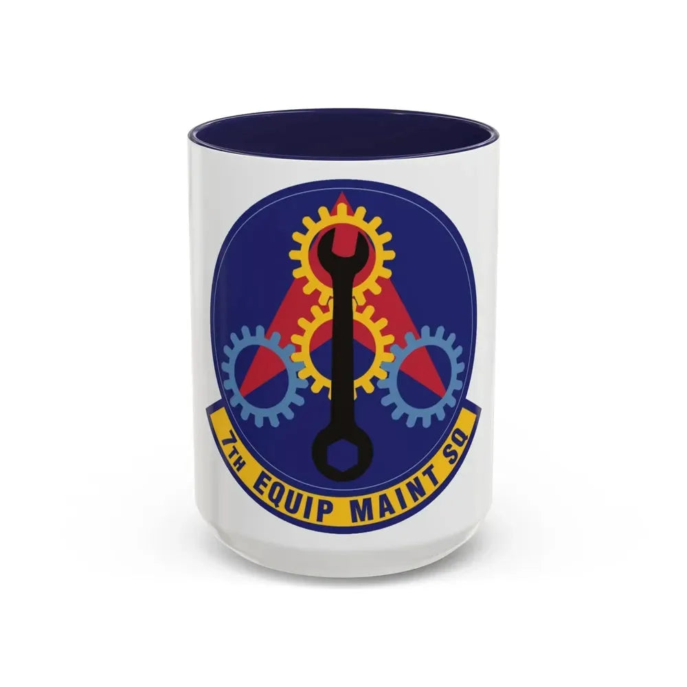 7th Equipment Maintenance Squadron (U.S. Air Force) Accent Coffee Mug 15oz Navy - Go Mug Yourself